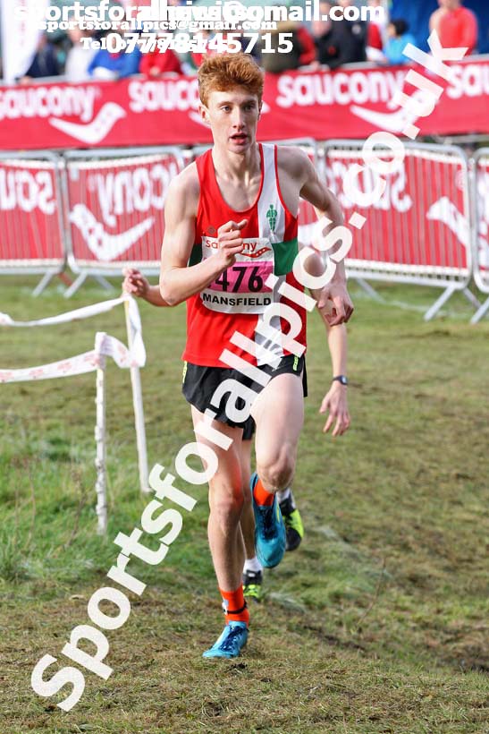 Mens under-17s National Cross Country Relay, Berry Hill Park, Mansfield. Photo:  David T. Hewitson/Sports for All Pics